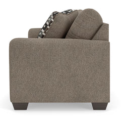 Triston-Peaks Suede Sofa - Ornate Home