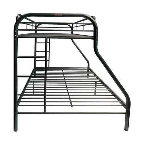 Tritan Black Bunk Bed (Twin/Full) - Ornate Home