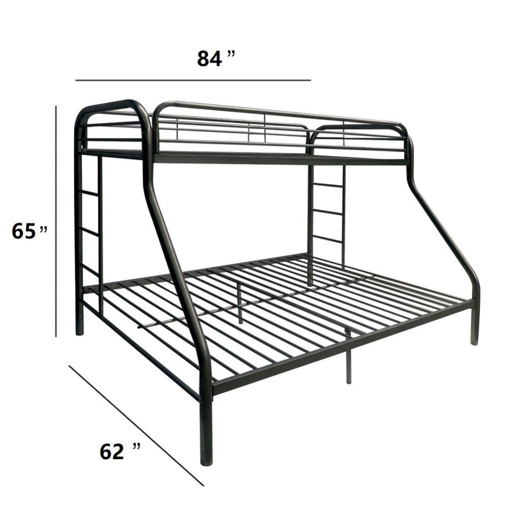 Tritan Black Bunk Bed (Twin XL/Queen) - Ornate Home