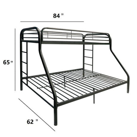 Tritan Black Bunk Bed (Twin XL/Queen) - Ornate Home
