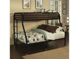 Tritan Black Bunk Bed (Twin XL/Queen) - Ornate Home