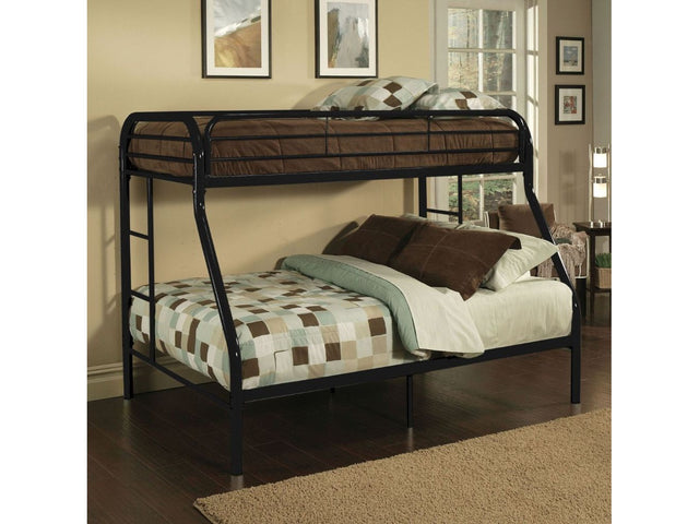 Tritan Black Bunk Bed (Twin XL/Queen) - Ornate Home