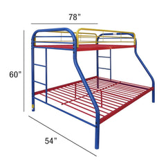 Tritan Rainbow Bunk Bed (Twin/Full) - Ornate Home