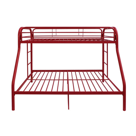 Tritan Red Bunk Bed (Twin/Full) - Ornate Home