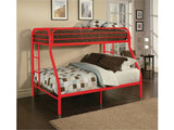 Tritan Red Bunk Bed (Twin/Full) - Ornate Home