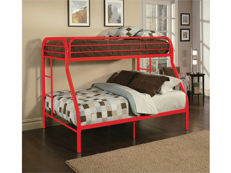 Tritan Red Bunk Bed (Twin/Full) - Ornate Home