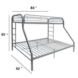 Tritan Silver Bunk Bed (Twin XL/Queen) - Ornate Home