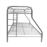 Tritan Silver Bunk Bed (Twin XL/Queen) - Ornate Home