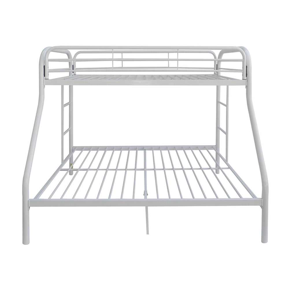 Tritan White Bunk Bed (Twin/Full) - Ornate Home