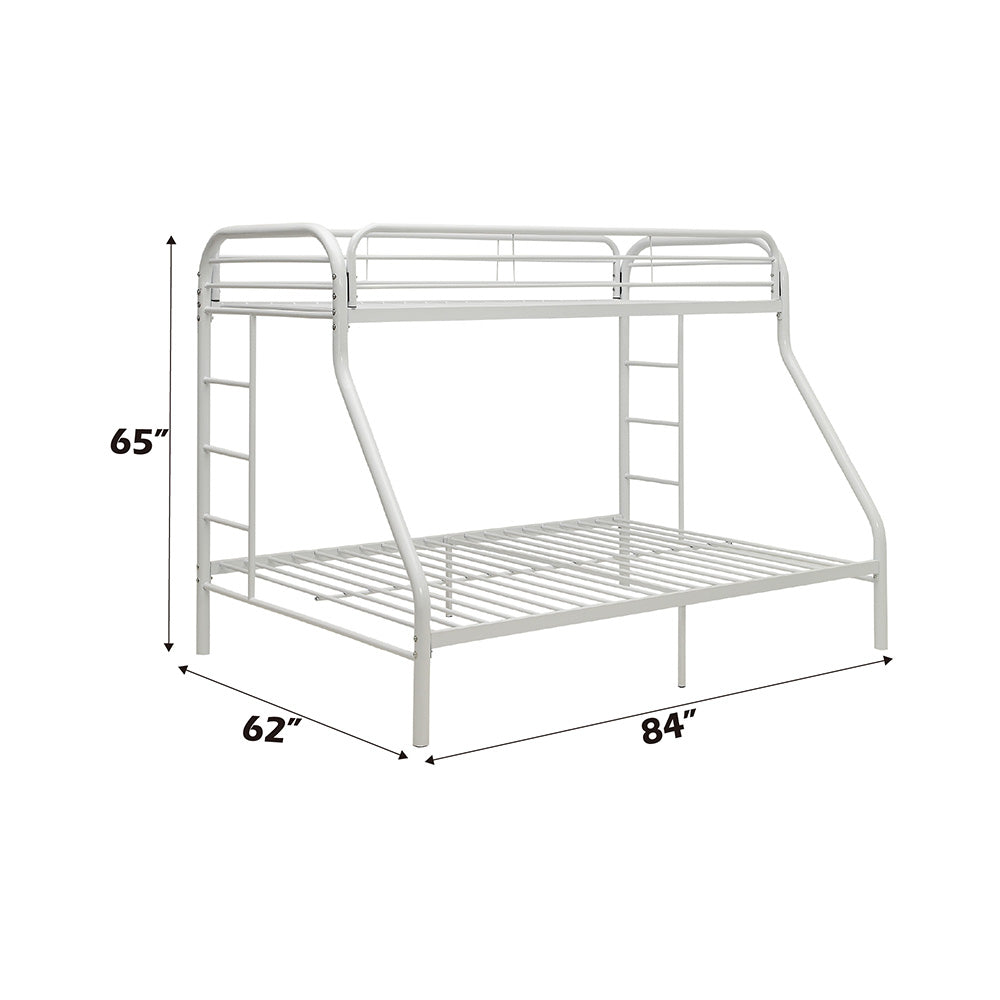 Tritan White Bunk Bed (Twin XL/Queen) - Ornate Home