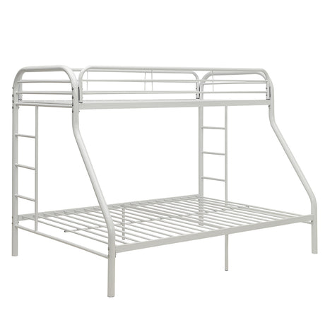 Tritan White Bunk Bed (Twin XL/Queen) - Ornate Home