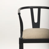 Trixie Black/Dark Taupe Wood Frame Bar Stool - Ornate Home