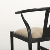 Trixie Black/Dark Taupe Wood Frame Bar Stool - Ornate Home
