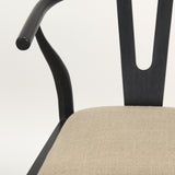 Trixie Black/Dark Taupe Wood Frame Bar Stool - Ornate Home
