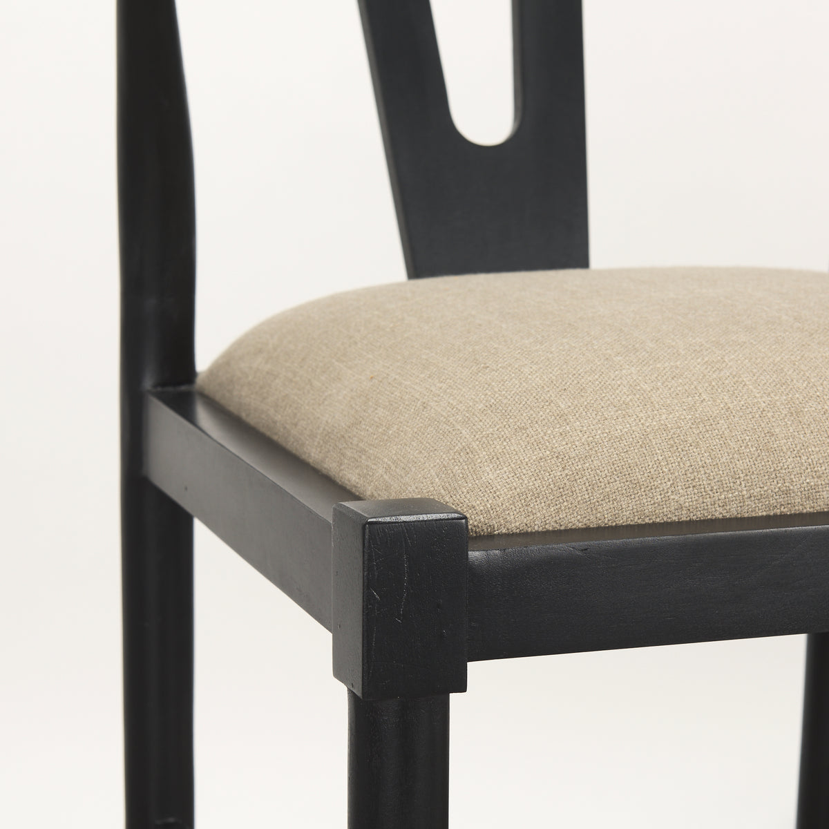 Trixie Black/Dark Taupe Wood Frame Bar Stool - Ornate Home