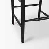 Trixie Black/Dark Taupe Wood Frame Bar Stool - Ornate Home