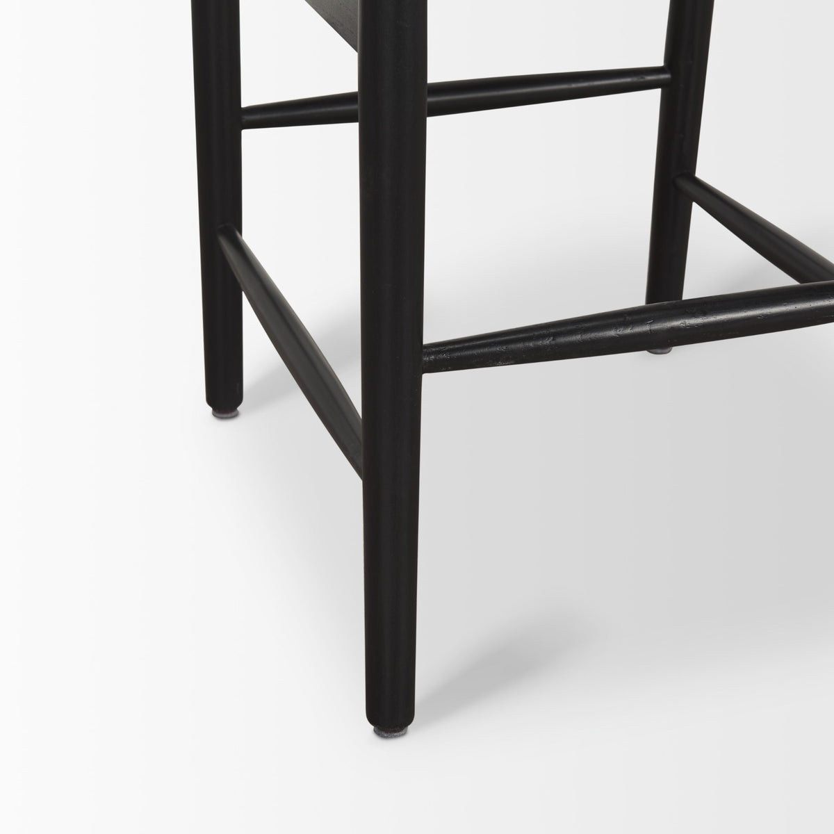 Trixie Black/Dark Taupe Wood Frame Bar Stool - Ornate Home