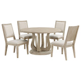 Trofello White Washed 5-piece Dining Room Set - Ornate Home