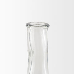 Troian Clear Large Rattan Wrapped Glass Bottle - Ornate Home