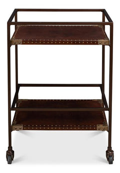 Trolley Brown Side Table - Ornate Home