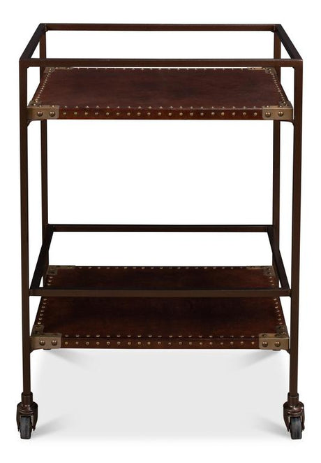Trolley Brown Side Table - Ornate Home