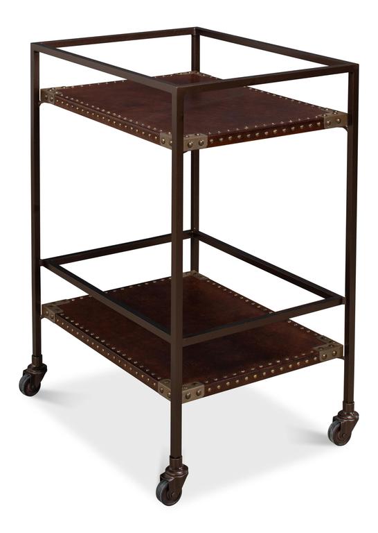 Trolley Brown Side Table - Ornate Home