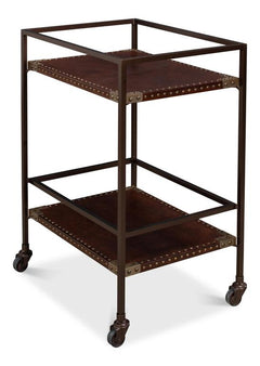 Trolley Brown Side Table - Ornate Home