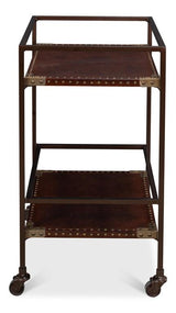 Trolley Brown Side Table - Ornate Home