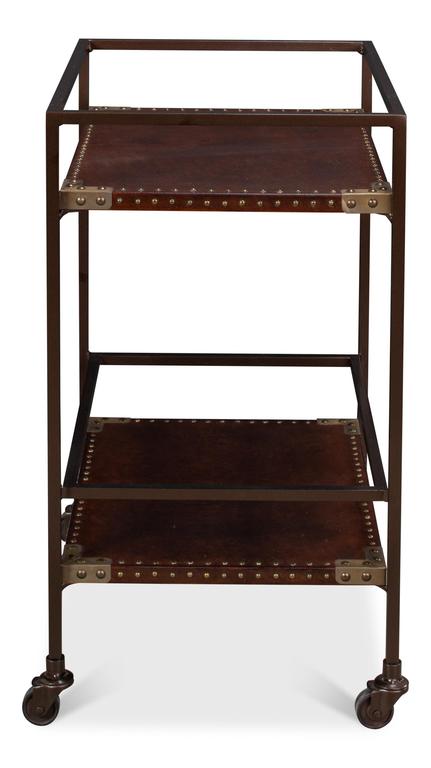Trolley Brown Side Table - Ornate Home