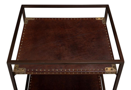 Trolley Brown Side Table - Ornate Home