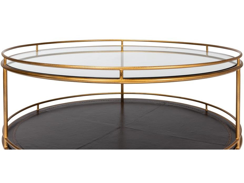 Trolley Gold Round Cocktail Table - Ornate Home
