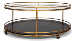 Trolley Gold Round Cocktail Table - Ornate Home