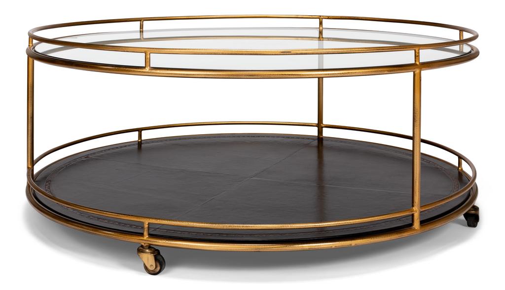 Trolley Gold Round Cocktail Table - Ornate Home