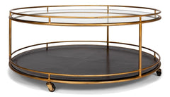 Trolley Gold Round Cocktail Table - Ornate Home