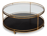 Trolley Gold Round Cocktail Table - Ornate Home