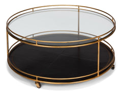 Trolley Gold Round Cocktail Table - Ornate Home