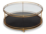 Trolley Gold Round Cocktail Table - Ornate Home