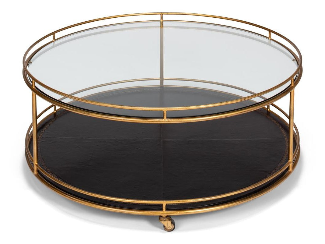 Trolley Gold Round Cocktail Table - Ornate Home