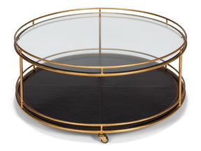 Trolley Gold Round Cocktail Table - Ornate Home