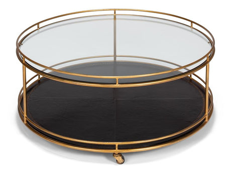 Trolley Gold Round Cocktail Table - Ornate Home