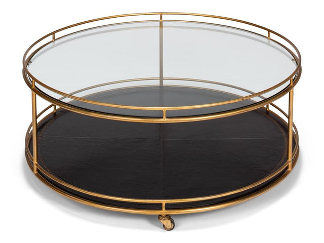 Trolley Gold Round Cocktail Table - Ornate Home