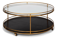 Trolley Gold Round Cocktail Table - Ornate Home