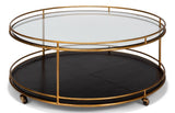 Trolley Gold Round Cocktail Table - Ornate Home