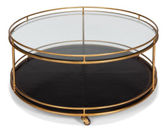 Trolley Gold Round Cocktail Table - Ornate Home
