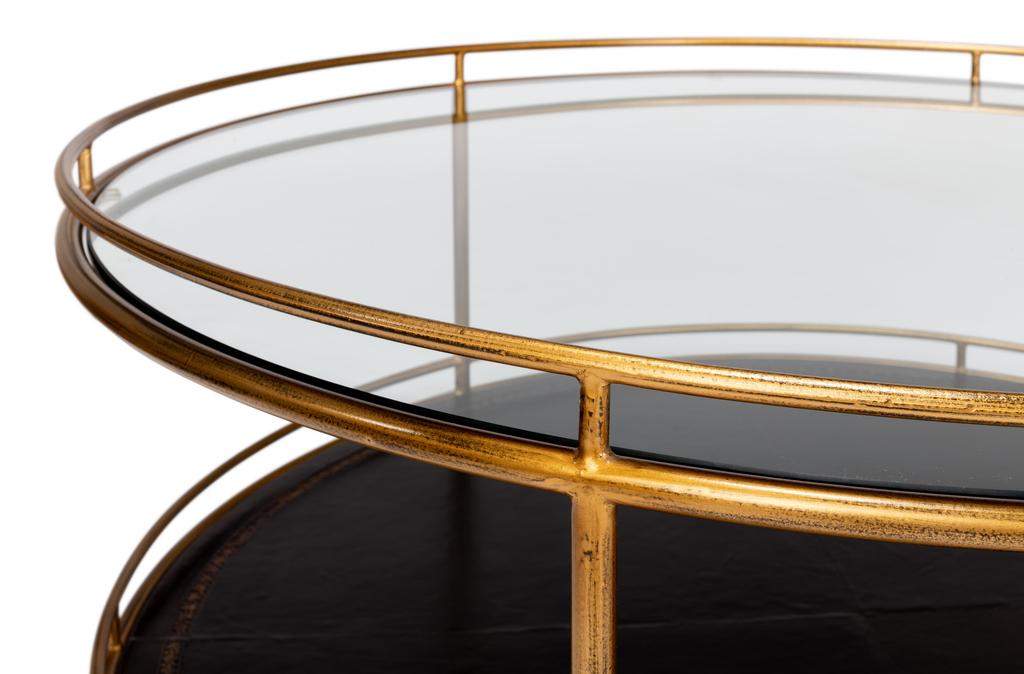 Trolley Gold Round Cocktail Table - Ornate Home