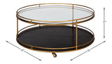 Trolley Gold Round Cocktail Table - Ornate Home