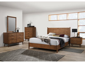 Tromso Walnut 5 Pc. Queen Bedroom Set w/ Chest - Ornate Home