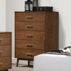 Tromso Walnut 5 Pc. Queen Bedroom Set w/ Chest - Ornate Home