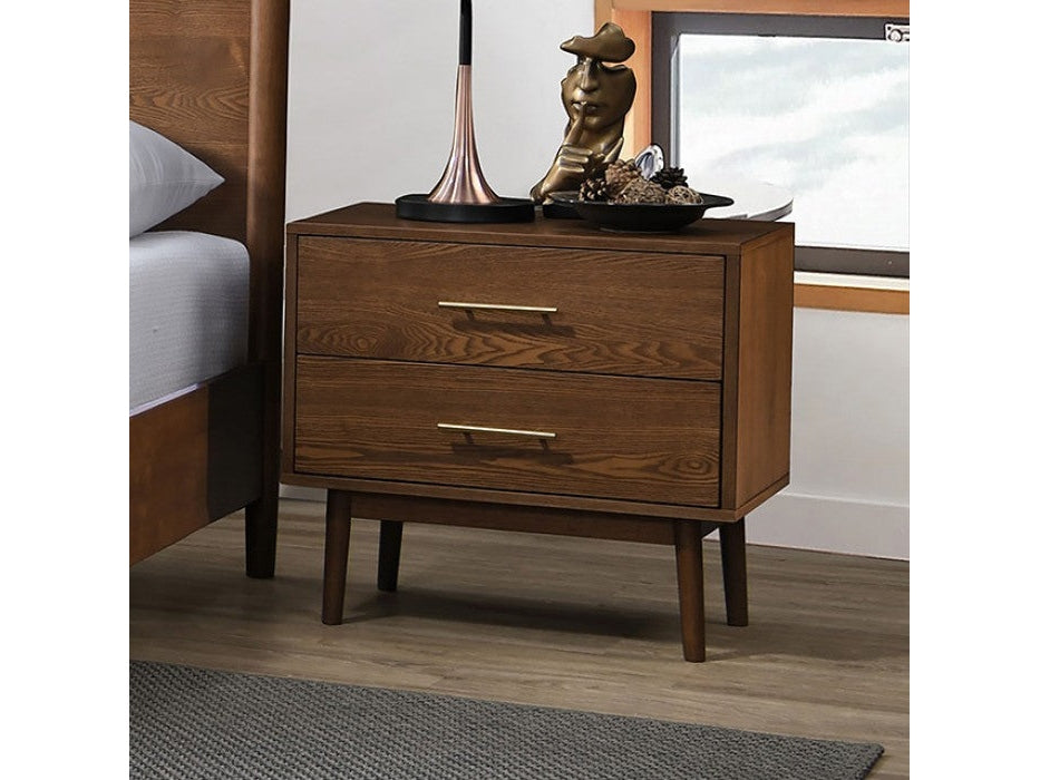Tromso Walnut Nightstand - Ornate Home