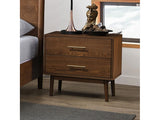 Tromso Walnut Nightstand - Ornate Home